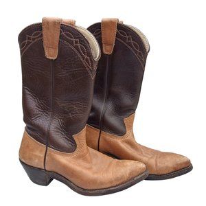 Vintage Leather Womans Cowboy Boots 7
